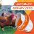 8 ZenxyHoC DIY Chicken Feeders No Waste, Ports Poultry Feeder with Hole Saw for Buckets Troughs Orange
