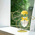 LEAHPENG Cat-7.4inch) Desktop Glass Planter Vase Holder, Metal Stand Creative Cat Plant Terrarium for Hydroponics