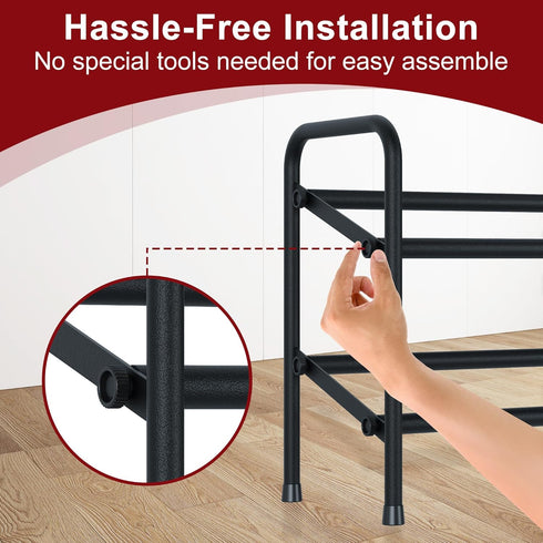 2 Closet, Closet, Housen Solutions Tier Expandable Shoe Rack for Adjustable Shoe Shelf Storage Organizer for Small