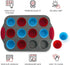 Boxiki Kitchen 12 Cup Mini Muffin Pan with Silicone Liners, Non-Stick Steel Bakeware for Baking Muffins