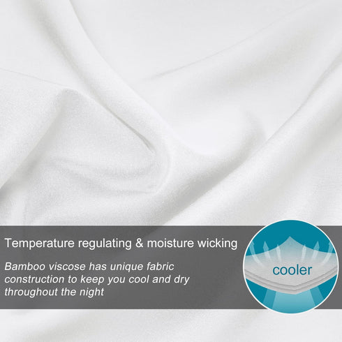 BEDELITE Standard Pillow Cases Set of 2, Cooling Rayon Pillowcases for Hot Sleepers & Night Sweats