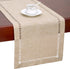 Grelucgo Handmade Hemstitch Beige Table Runner, Rectangular 14 by 90 Inch