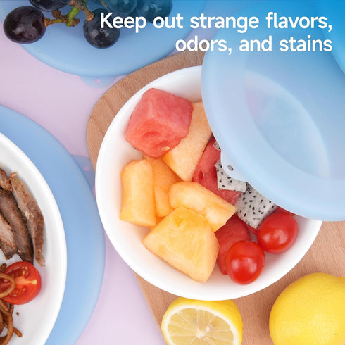 2 Pack Silicone Lids for Corelle 30-Oz Versa Bowls, Freezer & Microwave Safe, Bowl not included