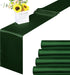 ANECO 4 Pack Forest Green Satin Table Runner 12 x 108 Inch for Wedding Banquet Party Decoration