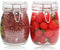 Glass Jars with Airtight Lid 24 Oz (Set of 2), Wide Mouth Mason Storage Canisters for Coffee, Sugar, Nuts, Spice,