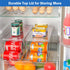2 Pack Puricon Soda Can Organizer Dispenser for Refrigerator, Plastic Canned Food Pop Beverage Container Holder Storage