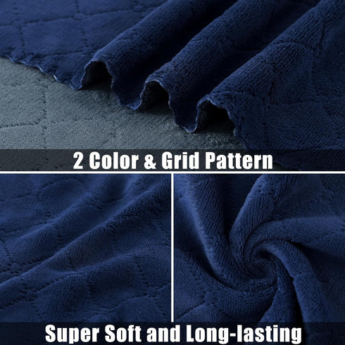 12 Pack (10" 10", Mordimy Kitchen Cloths Dish Towels x Dark Grey & Navy Blue), Super Soft and Absorbent Dish Cloths