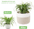 Woven Cotton Rope Plant Basket for 8" Flower Pot - Small Storage Organizer (H7.5 x W8.5)