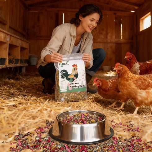 CLOCAL 23oz Natural Chicken Nesting Herbs Premixed with Dried Flowers and Herbs for Coop and Run Insulation Bedding
