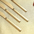 HOMQUEN Gold Steak Knives Set, 8 Piece Premium Stainless Steel, German Serrated Meat Knives, Dishwasher Safe (9.2 Inch)