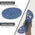 Makerstep Silicone Trivet Mat Set, 3 Heart Design Trivets, Non Slip Hot Pan Holder for Kitchen, Blue