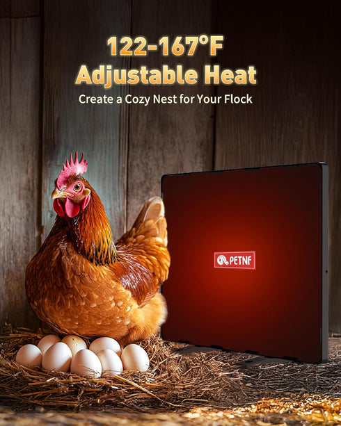 140 11.81''x15.74'' PETNF Chicken Coop Heater Watts Radiant Heat Chicken Heater Energy Efficient Design Safer Than