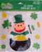 St. Patrick’s Day Window Gels Stickers Decorations, Leprechaun Pot of Gold Theme