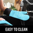 Extra Long Professional Silicone Oven Mitt, Heat Resistant Pot Holders, Flexible Gloves, Aqua, 1 Pair