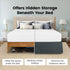 Utopia Bedding King Bed Skirt - Soft Quadruple Pleated with 16 Inch Tailored Drop - Hotel Quality, Grey