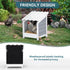 1 PETSFIT Hole Chicken Nesting Box-All Weather PVC Roof, Natural Wood Design with Privacy Back Panel for Hens-Wall