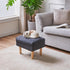 15.75" UHBD023BG YMYNY Small Foot Stool Ottoman, Footrest with Sponge Soft Padded Seat, Cotton-Linen Blend Fabric