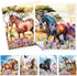 Horses Swedish Dishcloths for Kitchen, 6 Pack Farmhouse Absorbent Dish Cloths for