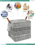 FANKANG Square Nursery Hamper Storage Bins - Foldable Canvas Laundry Basket with Waterproof Coating