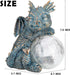 WONDER GARDEN Dragon Statue, Sleeping Dragon Figurines with Solar Light, Outdoor Waterproof Lawn Ornament Decor