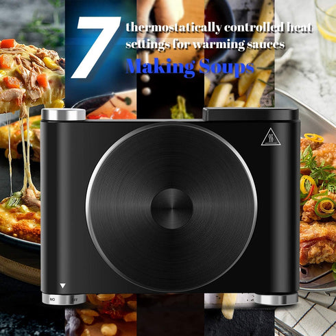 Cusimax Electric Hot Plate Burner, Single Burner Cast Iron Portable 1500W with Adjustable Temperature Control
