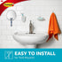 Command 1-Holder, 1- Bath Razor Holder, Clear Frosted, Water-Resistant Strip, Organize Damage-Free