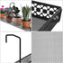 OBANGONG 2 PCS Iron Hanging Railing Planter Shelf Basket with Hooks,Balcony Plant Pot Shelf Holder Fence Flower Stand
