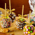 ZHBDMGK 26Pcs 26Pcs 22Yd Bling Sticks for Candy Apples, Caramel Apple Wooden Pointed Skewers with Glass Bag and Glitter