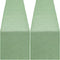 B-COOL Light Green Burlap Table Runner, 2 Packs Rustic Farmhouse Fabric 13x108inch for Party Decor