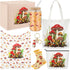 Paterr 6 Pcs Mushroom Themed Gifts for Women Christmas Canvas Tote Bag