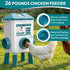 Set 3 Gallon/26.5 4 3 Chicken Feeder and Waterer - Pounds, Automatic Chicken Waterer with Cups & Feeder Ports, No Waste