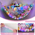 Stuffed Animals Net or Hammock, Kids Toy Storage Organizer with LED Light, Pack of 1