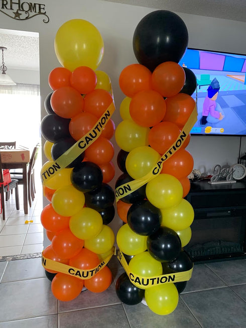 Yellow Black Orange Balloons, 100 Pack 12 inch Latex Balloons for Birthday Wedding Baby Shower Party Decoration