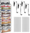 PAULONE 12 Pocket Over the Door Shoe Organizer,Reusable Breathable Large Mesh Bag Men's