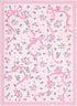 4x6 GarveeHome Coquette Pink Bow Rugs for Bedroom Girls, Rug for Living Room with Soft Low Pile, Floral Washable Area