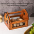 ZSHLXM Countertop. Egg Basket for Gathering Fresh Eggs, Farmhouse Egg Collecting Basket, Wood Chicken Egg Basket Brown