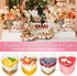 50 Pack 5 oz TOFLEN Heart Shaped Dessert Cups with Lids and Spoons, Mini Plastic Shooter Cups for Parfait, Pudding