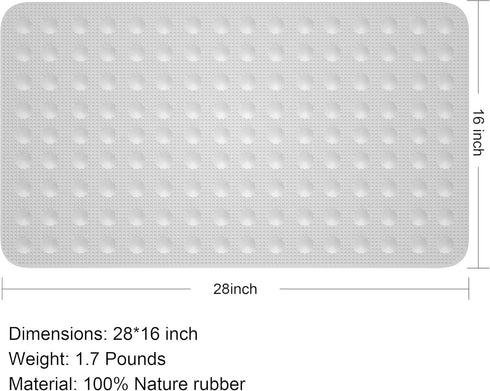 JOYCANO 28 16 inches, Bath Mat for Tub Non Slip, Shower Mat Bathtub Mat Non Slip, Natural Rubber no Plastic Odors