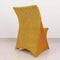 Efavormart 1 Set Gold Spandex Stretch Folding Chair Covers for Party Dining