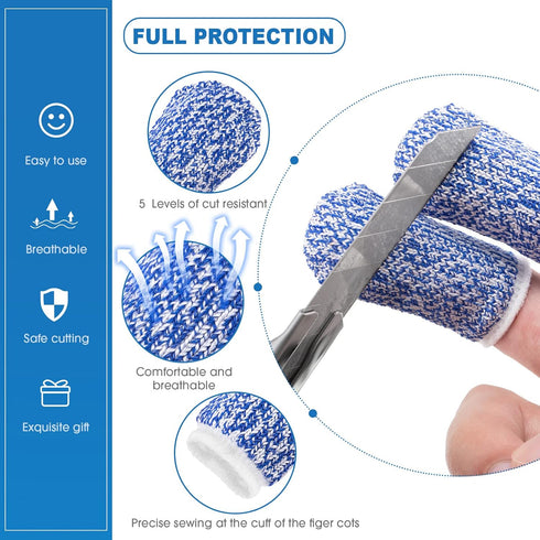9 Pieces Finger Guard for Cutting Vegetables, Stainless Steel Knife Protector for Kitchen Safety