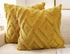 Set of 2 Faux Fur Yellow Throw Pillow Covers 24x24,Soft Checkborad Pattern