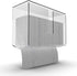 Cq acrylic Wall Mount Paper Towel Dispenser with Lid,Clear Folded Paper Towel