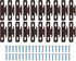Sratte Curtain Rod Bracket, Single Bracket Curtain Hardware with Screws for Kitchen Accessories Supply (Coffee, 20 Pcs)
