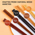 5 Pairs Japanese Minimalist Reusable Chopsticks, 8.8 Inch Non-Slip Natural Wood Set for Sushi, Noodles, Rice | Asian