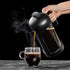 OVENTE 34 Ounce French Press Coffee Maker, Heat Resistant Borosilicate Glass, Black FPB34B