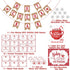 Hot Cocoa Bar Supplies Christmas Hot Cocoa Bar Banner Snowflake Red Hot Chocolate Bar Sign Toppings Labels Cup Tags