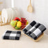 Set, 12" 12" 13" 28", Set 8 homing Buffalo Plaid Kitchen Towels and Dishcloths x and x of Bulk Cotton Waffle Weave Dish