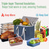 3 Pack 3 Pack) VENO Cooler Bag Insulated Reusable Grocery Shopping Bag, Food Delivery, Heavy Duty, Large Size, Durable