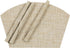 SHACOS Small Round Table Placemats - Wedge Placemat Set of 4, Non-Slip Heat Resistant Woven Vinyl, Beige Yellow