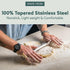Ultra Cuisine French Rolling Pin for Baking – Tapered Stainless Steel Design with Measurements for Professional or Home